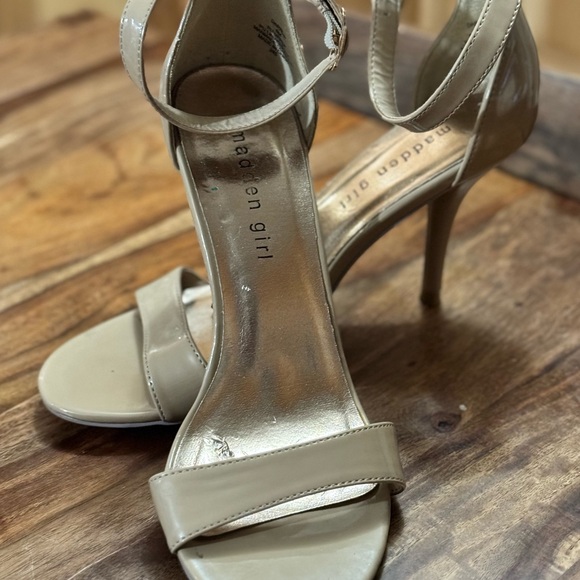 Madden Girl Shoes - Madden Girl Beige Strappy Heels
